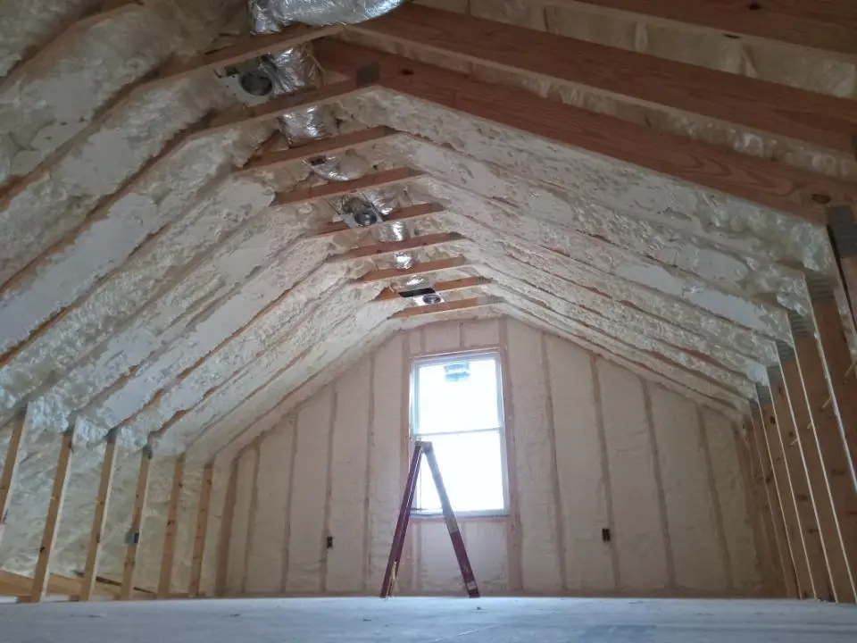 Spray foam roofing application for Crawl Space Insulation project in Elizabethtown